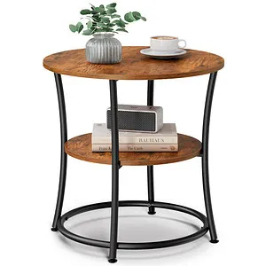 VASAGLE Beistelltisch braun 55x55x55 cm - Stabil und vielseitig einsetzbar, ideal für Wohnräume und Büros