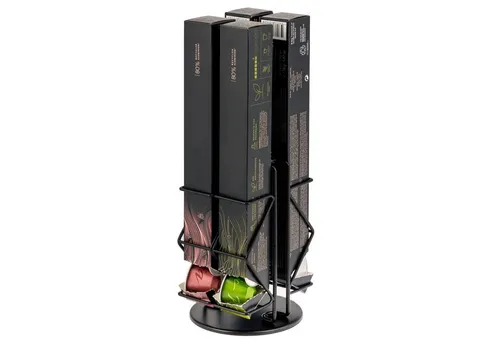 eluno Kapselspender für Nespresso - 360° drehbar - Kapselspender für Nespresso, platzsparend und drehbar für einfachen Zugriff auf Ihre Kaffeekapseln.