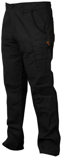 Fox Collection Combats Black/ Orange Hose - lange Angelhose, Größe:S