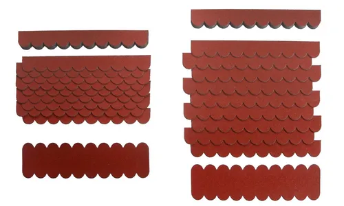 2-Sets, Mini Dachschindeln Rot,Bitumen, Pappe, Brunnendach, Insektenhotel, Vogel