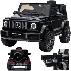 Mercedes-Benz G 63 AMG V8 Biturbo Kinderauto 12V - Elektrofahrzeug für Kinder bis 25kg, mit 2x Motoren, Soft-Start-Funktion und Premium Audiosystem für grenzenlosen Fahrspaß und Sicherheit.