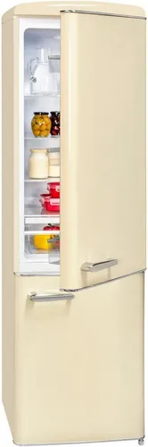 exquisit Kühl-Gefrierkombination RKGC250-70-H-160E - Kühlschrank mit 244 L Volumen, 4 Sterne Gefrierfunktion und energieeffizientem Betrieb, ideal für Haushalte mit hohem Platzbedarf.