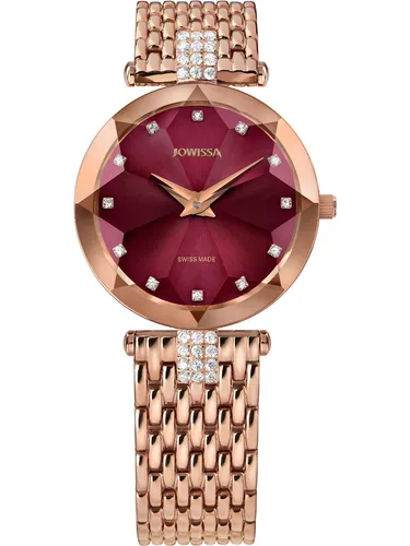 JOWISSA Quarzuhr J5.714.M Facet Strass Damenuhr 29mm 5ATM J5.714.M Facet Strass Damenuhr 29mm 5ATM