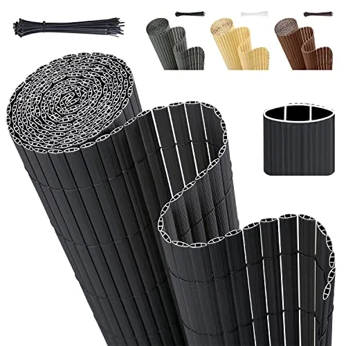 Sekey PVC Sichtschutzmatte 80x300cm - Stabiler Balkon- und Garten Sichtschutz - Gartensichtschutz mit doppelter Verstärkung für maximale Stabilität, winddicht und wasserdicht, ideal für Balkon und Garten, einfache Installation ohne Bohren.