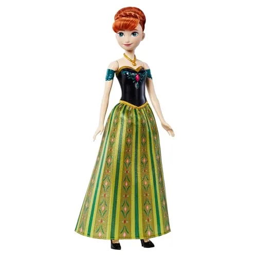 Mattel® Anziehpuppe Disney Die Eiskönigin - Singende Puppe Anna - Anziehpuppe mit 30 cm Größe, singt beliebte Lieder und fördert kreatives Spiel für Kinder ab 3 Jahren. Perfekt für kleine Fans der Eiskönigin!