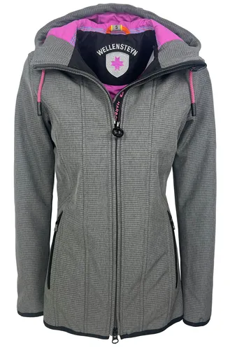Wellensteyn Outdoorjacke Yoga Greystripe - Hochwertige Jacke aus 100% gewachster Baumwolle, ideal für Outdoor-Aktivitäten, Größe S, in stilvollem Grau