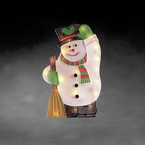 Konstsmide LED Fensterbild Schneemann - 20 Dioden, warmweiß, Innen - Weihnachtsbeleuchtung mit 20 warm weißen Dioden, ideal für gemütliche Stimmung in Ihrem Zuhause. Perfekt für Fenster, Türen und Wände, sorgt für festliche Atmosphäre.