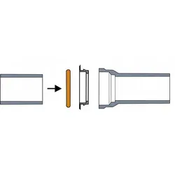 Gummi-Rollring ''A'' für Gussrohre mit Muffe, Schwarz, DN50 48x10,4mm