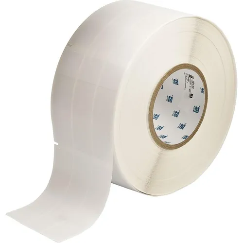 Brady THT-10-427-3 Selbstlaminierendes Vinyl Etikett - Selbstlaminierendes Vinyl Etikett in Weiß/Transparent, ideal für langfristige Beschriftungen und Kennzeichnungen. Perfekt für Kabelmarkierungen und zuverlässige Identifizierung.