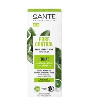 Sante Pore Control - Feuchtigkeitscreme BHA, Niacinamid Komplex & Bio-Grüner Tee Gesichtscreme 50 ml
