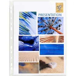 Exacompta 3195E Prospekthüllen 10er Pack - Hüllen für DIN A4 hoch, aus glattem PVC 80μ, ideal zum Schutz und zur Präsentation von Dokumenten, transparent und langlebig.