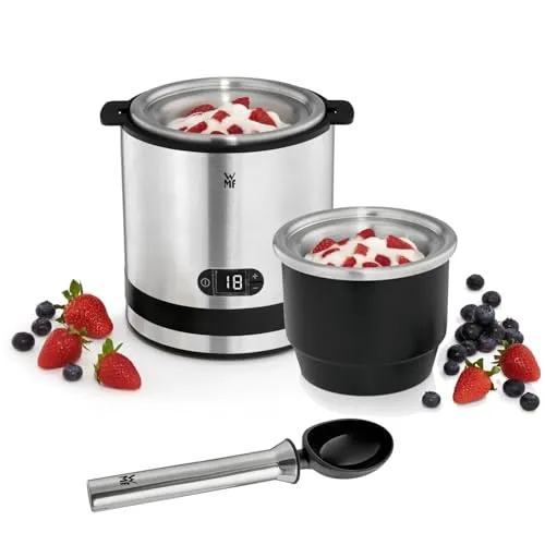 WMF Küchenminis 3in1 Eismaschine - Platzsparender Ice Maker für Frozen Joghurt, Sorbet und Eiscreme, mit 30-Minuten-Timer und einfachem Reinigungssystem
