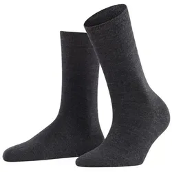 FALKE Socken Softmerino wärmend, hohe Feuchtigkeitsaufnahme, atmungsaktiv, klimaregulierend grau 35-36