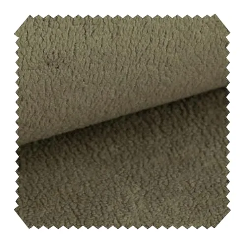 novely® HURTH Kuscheliger Möbelstoff - Robuster Polsterstoff in Mediterranen Erdtöne - Pflegeleichte Meterware 1lfm | Farbe: 12 Olivgrün