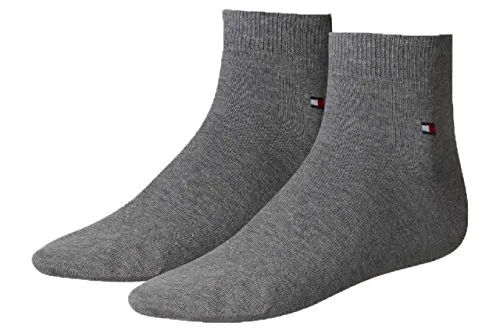 Tommy Hilfiger Herren Th Mens Quarter 2p Socken, 758 - Middle Grey Mélange, 39-42 EU