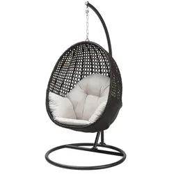a casa mia Hängesessel Tahiti , braun , Maße (cm): H: 191 Ø: 101