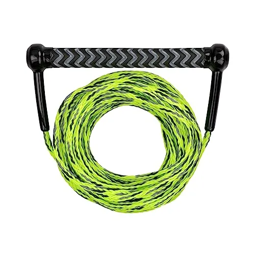 MESLE Wakeboard & Wasserski Leine Combo, Eva Soft Griff, schwimmend, Länge Zugseil mit Hantel 18,3 m, inkl. Rope Keeper