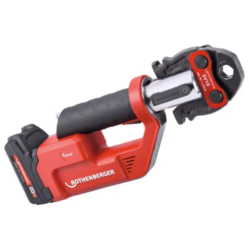 Rothenberger ROMAX Compact TT - elektrohydraulische Pressmaschine Set mit Pressbacken TH16-20-26, Turbo-Druck für schnelle Verpressung in nur 3 Sekunden