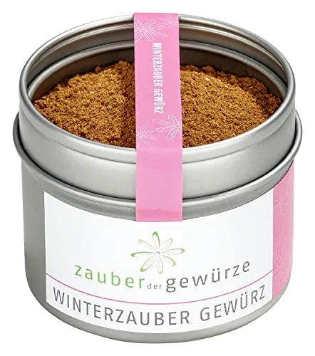 Zauber der Gewürze Winterzauber Gewürz - Weihnachtliches und winterliches Allround-Gewürz für Plätzchen, Bratapfel, Kaffee, Pralinen und Glühwein, 45 g