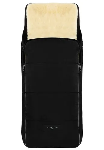 Werner Christ Baby Fußsack CORTINA - 2-in-1 Thermofußsack in Schwarz - Fußsäcke für Babys, vielseitig als Fußsack und Decke nutzbar, mit hochwertigem Fellfutter für optimale Wärme und Komfort.