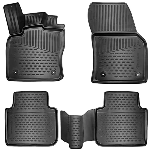Design 3D Gummimatten Set für FIAT 500x ab 2014 - Maßgefertigte Fußmatten für FIAT 500x ab 2014 mit hohem 5cm Rand bieten optimalen Rundumschutz vor Schmutz und Flüssigkeiten. Strapazierfähig, pflegeleicht und umweltfreundlich produziert.