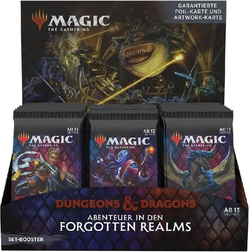 D&D Adventures in the Forgotten Realms Set-Booster Display - Deutsch - Sammelkarten für Magic: The Gathering, 30 Booster mit mindestens einer Premiumkarte pro Packung, ideal für Spieler und Sammler, die das Abenteuer lieben!