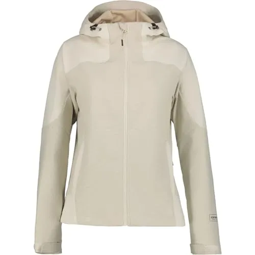 Icepeak BURNET Funktionsjacke für Damen - Hochwertige Softshell-Jacke mit verstellbarer Kapuze und elastischen Ärmelbündchen. Ideal für Outdoor-Aktivitäten bei jedem Wetter dank wasserabweisendem Material und optimaler Atmungsaktivität.