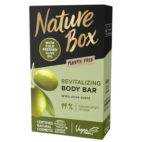 Nature Box Olive Oil Handseife 100g - Flüssig-Handseife mit hochwertigem Olivenöl, vegan und bio-zertifiziert, ideal für eine sanfte Reinigung und Pflege der Haut.
