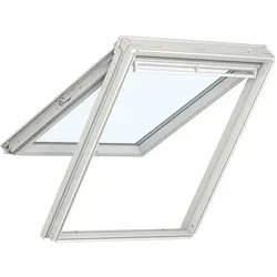 VELUX Klapp-Schwing-Fenster GPL 3084 Manuell Holz klar lack Alu ENERGIE Dachfenster, 55x98 cm (CK04)