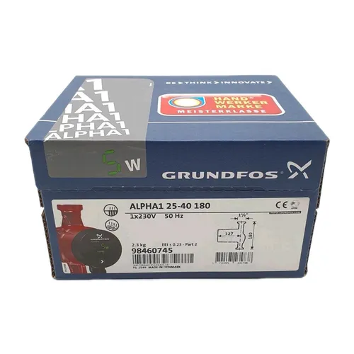 GRUNDFOS Alpha1 25-40 Umwälzpumpe - Umwälzpumpen, hocheffiziente und kostengünstige Lösung für Heizsysteme, bietet Benutzerfreundlichkeit und hohe Leistung.
