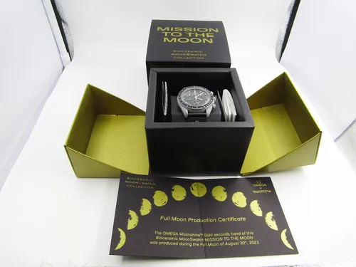Omega x Swatch SO33M100 Mond-Swatch Mission zum Mond, Speedmaster, Schwarz, Schwarz, Modern