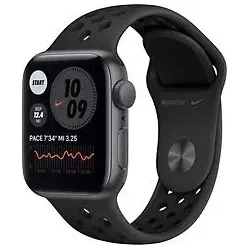 Apple Watch Nike SE 40 mm Aluminiumgehäuse space grau am Nike Sportarmband anthrazit/schwarz [Wi-Fi]