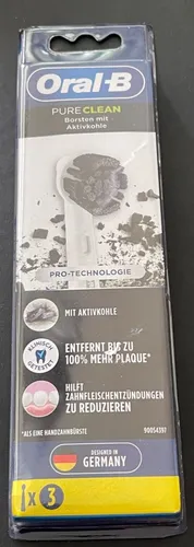 Braun Oral-B Pure Clean 3er, Aufsteckbürste, weiß NEU/OVP