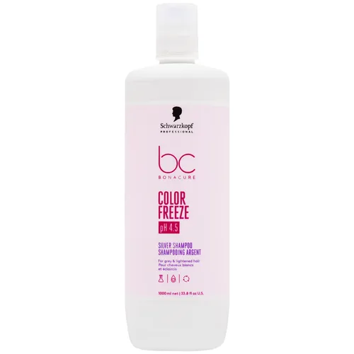 Schwarzkopf BC Color Freeze Silver Shampoo 1000 ml - Sanft reinigendes Shampoo für coloriertes Haar, neutralisiert warme Untertöne und bewahrt kühle Farbnuancen. Mit veganer Formel und umweltfreundlicher Verpackung.