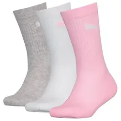 PUMA Socken PUMA KIDS CREW SOCK 3P (3-Paar, 3 Paar) Junior mit klassischer Rippe rosa 35-38
