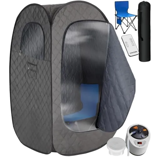 Tragbare Dampfsauna ThermaLuxe I - Mobile Dampfsauna mit 15 Temperaturstufen für entspannende Wellness-Momente zu Hause, faltbar und ideal für jede Wohnung.