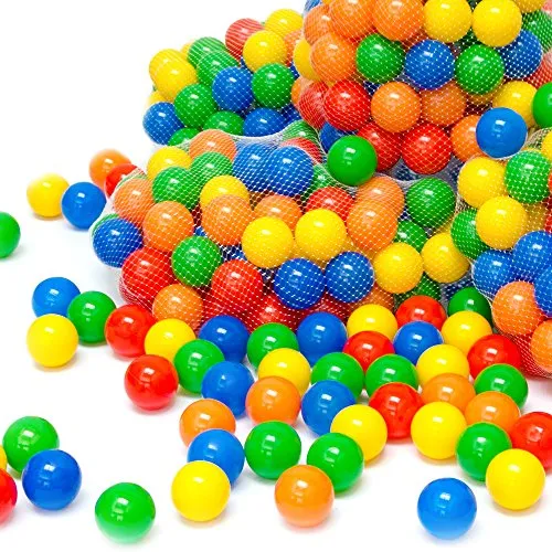 LittleTom 250 Bälle für Bällebad - Plastik Bälle Kinder Spielbälle - Babyball zum Greifen - Plastikbälle für Bällchenbad Hüpfburg Bällepool - Baby Ball Spielzeug Set für Trampolin Spielzelt Laufstall