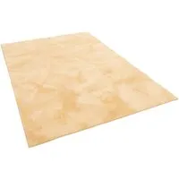 Pergamon Fellteppich Gelb 80x150 cm - Teppiche & Böden, Kunstfellteppich aus hochwertigem Polyester, herrlich weich und ideal für gemütliche Wohnbereiche wie Wohnzimmer oder Schlafzimmer. Schadstoffgeprüft und pflegeleicht.