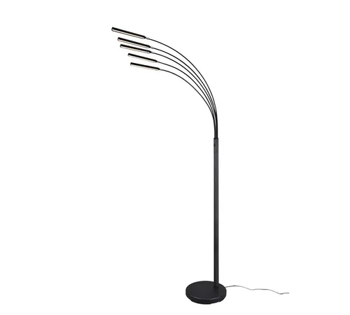Reality Leuchten Reed Stehlampe, dimmbar und elegant - Standleuchten mit 5 Flammen, 3000 K Lichtfarbe und moderner Bogenform – ideal für gemütliche Wohnräume.