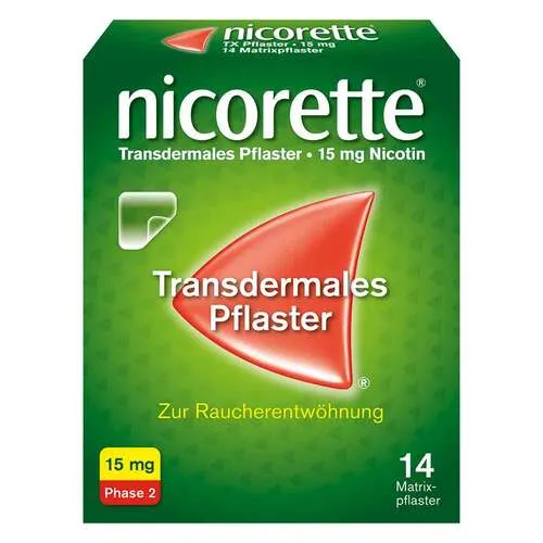 nicorette TX Pflaster 15mg - 14 Stück - Suchterkrankungs-Medikamente, rezeptfrei erhältlich und unterstützt effektiv beim Nikotinentzug für einen leichteren Ausstieg.
