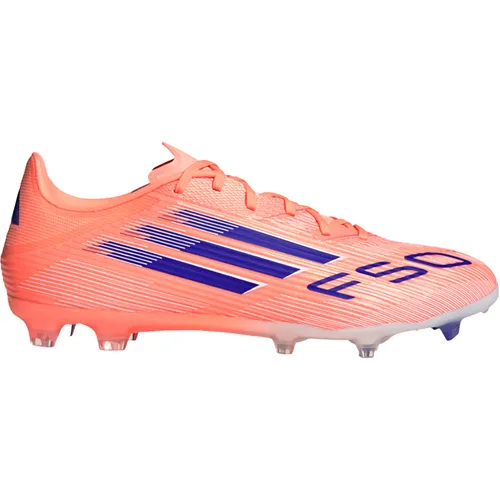 adidas F50 LEAGUE FG-MG Fußballschuhe Herren Größe 47 1/3 - Hochwertige Fußballschuhe für festen Natur- und Kunstrasen; bieten optimale Traktion und Komfort dank leichtem Fiberskin-Obermaterial und stabilisierender Fersenkappe.