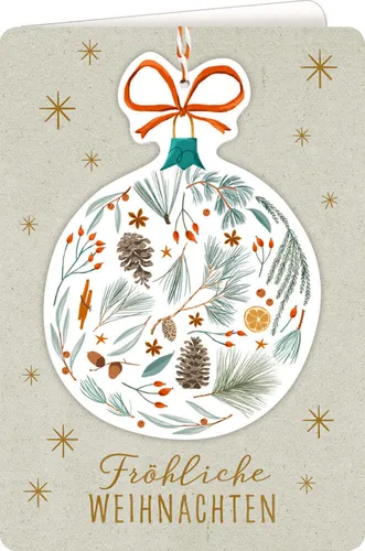 Weihnachtskarte m. Kuvert - Merry Christmas (Cozy Christmas)