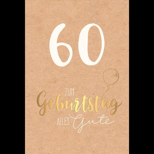 Skorpion Glückwunschkarte Geburtstagskarte - Zum 60.Geburtstag - Alles Gute