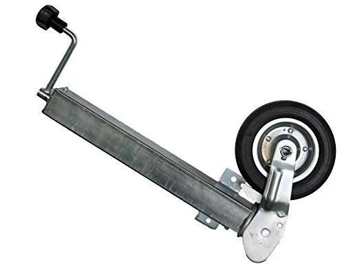 The Drive - 16358 - Automatisches Stützrad für Anhänger - Halbautomatisches Stützrad mit Ø60mm und 400kg Stützlast. Ideal für schwere Anhänger, Wohnwagen und Trailer. Robuste Qualität mit Vollgummireifen auf Stahlfelge für zuverlässige Stabilität.