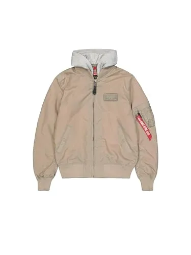 Alpha Industries MA-1 TT Two Tone Hood Bomberjacke - Funktionsjacke mit abnehmbarer Kapuze, Slim Fit für moderne Silhouette und vielseitige Styling-Optionen. Praktische Taschen und leichtes Nylon bieten Komfort und Funktionalität.