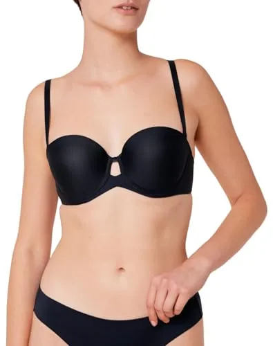 Triumph Damen Pure Micro WDP Bra, SCHWARZ, 80E - Funktionsunterwäsche mit gepolstertem Bügel-BH aus recycelter Mikrofaser, bietet perfekten Halt und hohen Tragekomfort.