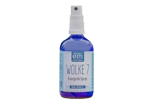 Wolke 7 100ml, Energetik Spray für die innere Mitte, Mischung aus natürlichen ätherischen Ölen, Manju, Manju-Meersalz und einer EM- Keramikkugel