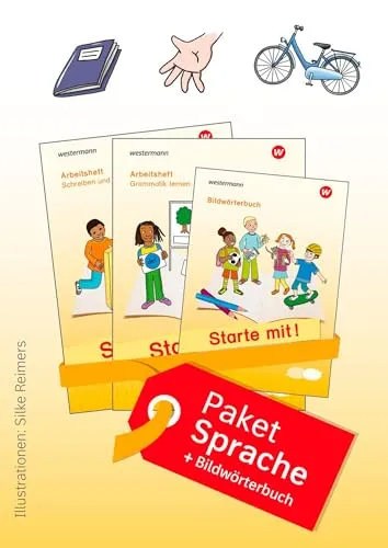 Starte mit! - Materialien zur Sprachbildung: Paket Sprache mit Bildwörterbuch - Schulbücher für effektive Sprachbildung, inklusive Bildwörterbuch für visuelles Lernen und bessere Verständigung.