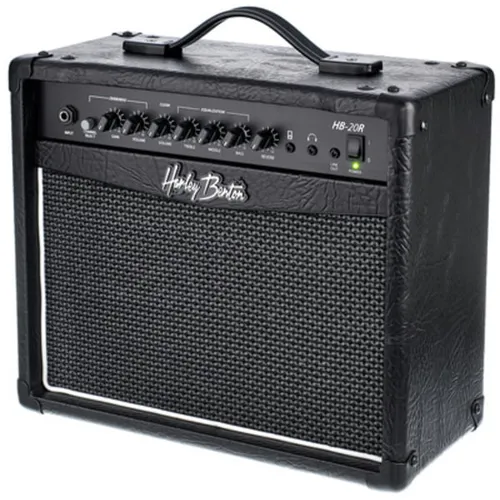 Harley Benton HB-20R B-Stock E-Gitarren Combo - Kompakter 20 Watt E-Gitarren Combo mit 8" Custom Speaker, ideal für Zuhause oder Proben; B-Stock mit voller Garantie und leichten Gebrauchsspuren.