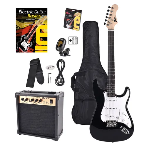 Voggenreiter EG100 E-Gitarren-Set - Gitarren-Set mit Verstärker und Zubehör, ideal für Einsteiger und Hobby-Musiker, um sofort loszulegen.